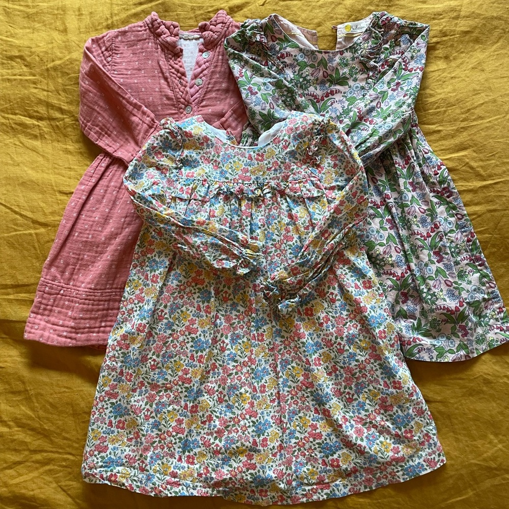 Floral and Pink Kids Dress bundle